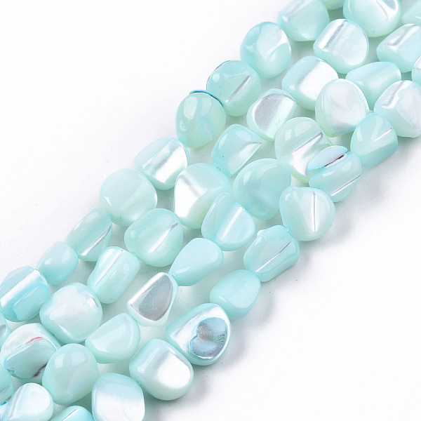 PandaHall Natural Trochid Shell/Trochus Shell Beads Strands, Dyed, Nuggets, Pale Turquoise, 7.5~10.5x6.5~9.5x4~9mm, Hole: 0.8mm, about...
PandaHall Natural Trochid Shell/Trochus Shell Beads Strands, Dyed, Nuggets, Pale Turquoise, 7.5~10.5x6.5~9.5x4~9mm, Hole: 0.8mm, about...