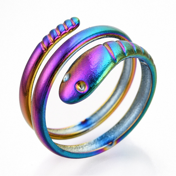 PandaHall 304 Stainless Steel Snake Twist Rings, Adjustable Rings, Wrap Rings for Women Girls, Rainbow Color, US Size 6(16.9mm) 304...
PandaHall 304 Stainless Steel Snake Twist Rings, Adjustable Rings, Wrap Rings for Women Girls, Rainbow Color, US Size 6(16.9mm) 304...
