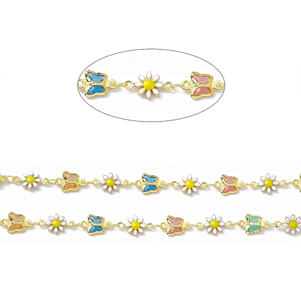 PandaHall Handmade Glass Butterfly & Enamel Daisy Flower Link Chains, with Real 18K Gold Plated Brass Findings, Soldered, with Spool...
PandaHall Handmade Glass Butterfly & Enamel Daisy Flower Link Chains, with Real 18K Gold Plated Brass Findings, Soldered, with Spool...