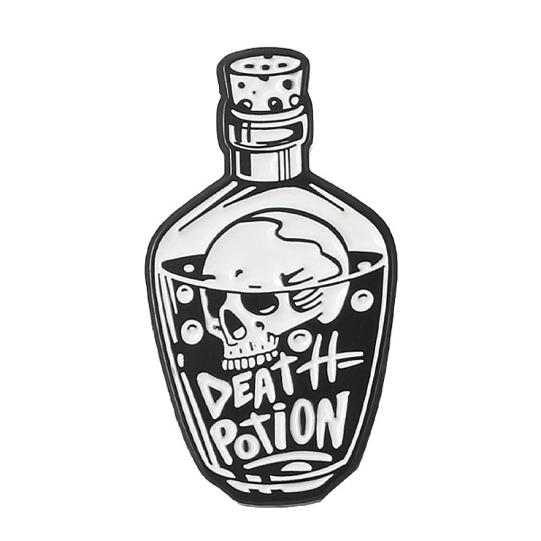 PandaHall Alloy Enamel Brooches, Bottle with Skull, Black, 30x16x11mm Alloy+Enamel Black
PandaHall Alloy Enamel Brooches, Bottle with Skull, Black, 30x16x11mm Alloy+Enamel Black