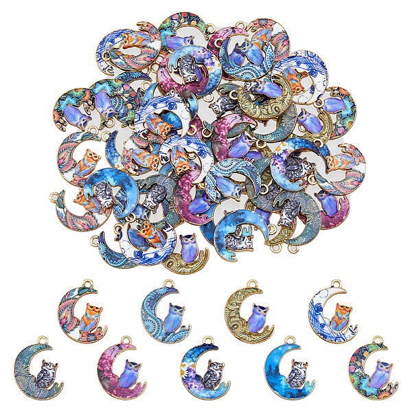 PandaHall DICOSMETIC 54Pcs 9 Styles Alloy Printed Pendants, Cadmium Free & Nickel Free & Lead Free, Moon with Owl, Mixed Color..., Multicolor
PandaHall DICOSMETIC 54Pcs 9 Styles Alloy Printed Pendants, Cadmium Free & Nickel Free & Lead Free, Moon with Owl, Mixed Color..., Multicolor