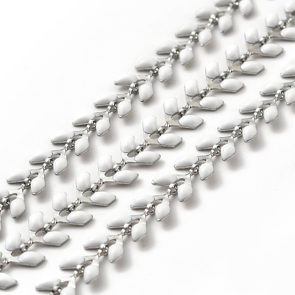 PandaHall 304 Stainless Steel Cobs Chains, with Enamel, Soldered, with Spool, White, 6x1.5~2mm Stainless Steel+Enamel White
PandaHall 304 Stainless Steel Cobs Chains, with Enamel, Soldered, with Spool, White, 6x1.5~2mm Stainless Steel+Enamel White