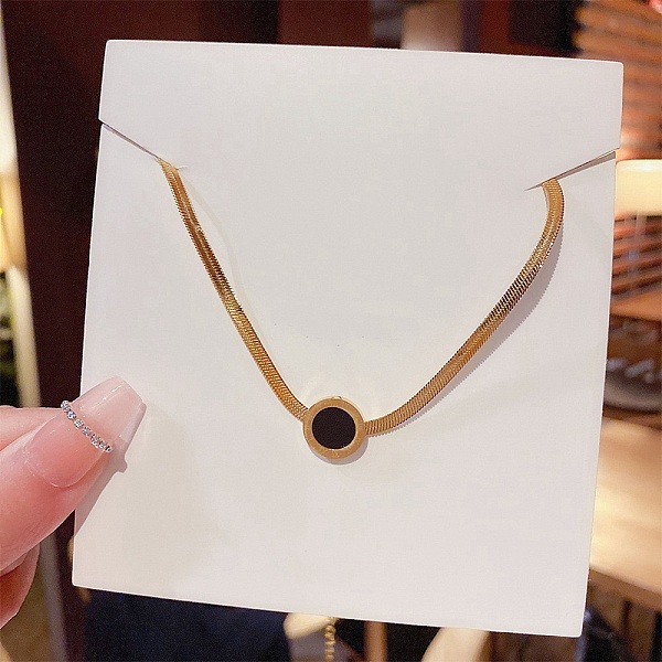 PandaHall Flat Round Pendant Necklaces, Titanium Steel Herringbone Chain Necklaces, Golden, 8.27~19.69 inch(21~50cm) Titanium Steel Flat...
PandaHall Flat Round Pendant Necklaces, Titanium Steel Herringbone Chain Necklaces, Golden, 8.27~19.69 inch(21~50cm) Titanium Steel Flat...