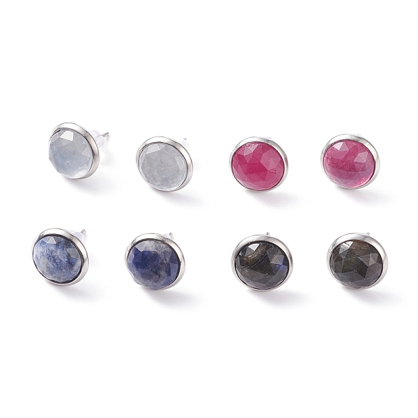 PandaHall Natural Gemstone Dome/Half Round Stud Earrings for Women, 15.5~16x12mm, Pin: 0.9mm Mixed Stone Half Round
PandaHall Natural Gemstone Dome/Half Round Stud Earrings for Women, 15.5~16x12mm, Pin: 0.9mm Mixed Stone Half Round