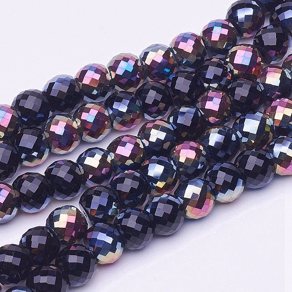 PandaHall Electroplate Transparent Glass Beads Strands, Half Plated, Faceted, Drum, Multi-color Plated, 8x6mm, Hole: 1mm, about 40pcs/strand..., Black
PandaHall Electroplate Transparent Glass Beads Strands, Half Plated, Faceted, Drum, Multi-color Plated, 8x6mm, Hole: 1mm, about 40pcs/strand..., Black