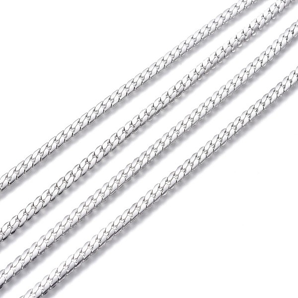 PandaHall 304 Stainless Steel Snake Chains, Unwelded, Stainless Steel Color, 3x1mm 304 Stainless Steel
PandaHall 304 Stainless Steel Snake Chains, Unwelded, Stainless Steel Color, 3x1mm 304 Stainless Steel