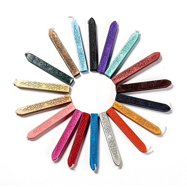 PandaHall Wax Seal Sticks with Wick Cord, For Retro Vintage Wax Seal Stamp, Mixed Color, 90x11.5x10mm, 18 colors, 1pc/color, 18pcs/set Wax..., Multicolor
PandaHall Wax Seal Sticks with Wick Cord, For Retro Vintage Wax Seal Stamp, Mixed Color, 90x11.5x10mm, 18 colors, 1pc/color, 18pcs/set Wax..., Multicolor