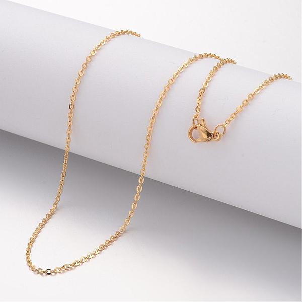 PandaHall Ion Plating(IP) 304 Stainless Steel Necklace, Cable Chains, with Lobster Clasps, Real 18K Gold Plated, 17.72 inch(450mm), 1.5mm...
PandaHall Ion Plating(IP) 304 Stainless Steel Necklace, Cable Chains, with Lobster Clasps, Real 18K Gold Plated, 17.72 inch(450mm), 1.5mm...