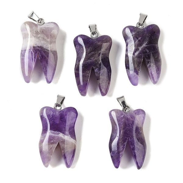 PandaHall Natural Amethyst Pendants, with Stainless Steel Color Stainless Steel Findings, Tooth Charms, 39.5~40x19~19.5x8~8.5mm, Hole...
PandaHall Natural Amethyst Pendants, with Stainless Steel Color Stainless Steel Findings, Tooth Charms, 39.5~40x19~19.5x8~8.5mm, Hole...