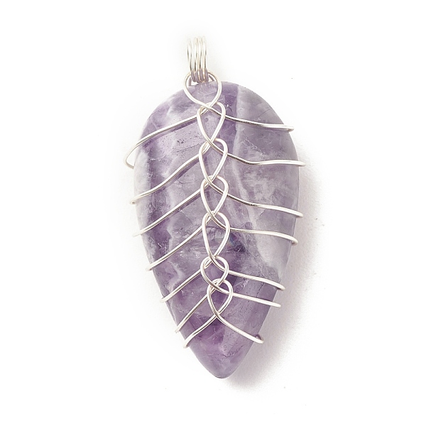 PandaHall Natural Amethyst Pendants, with Silver Tone Eco-Friendly Copper Wire Wrapped, Teardrop, 32~33x15~17.5x8~9mm, Hole: 3.2~3.4mm...
PandaHall Natural Amethyst Pendants, with Silver Tone Eco-Friendly Copper Wire Wrapped, Teardrop, 32~33x15~17.5x8~9mm, Hole: 3.2~3.4mm...
