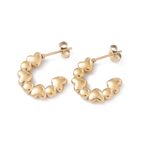 PandaHall 304 Stainless Steel Stud Ring with Heart Stud Earrings for Women, Golden, 18x3mm, Pin: 0.8mm 304 Stainless Steel Heart
PandaHall 304 Stainless Steel Stud Ring with Heart Stud Earrings for Women, Golden, 18x3mm, Pin: 0.8mm 304 Stainless Steel Heart
