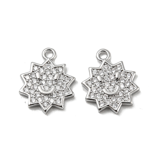 PandaHall Brass Micro Pave Clear Cubic Zirconia Charms, Flower with Smile Face, Real Platinum Plated, 13.5x11x2mm, Hole: 1.2mm Brass+Cubic...
PandaHall Brass Micro Pave Clear Cubic Zirconia Charms, Flower with Smile Face, Real Platinum Plated, 13.5x11x2mm, Hole: 1.2mm Brass+Cubic...
