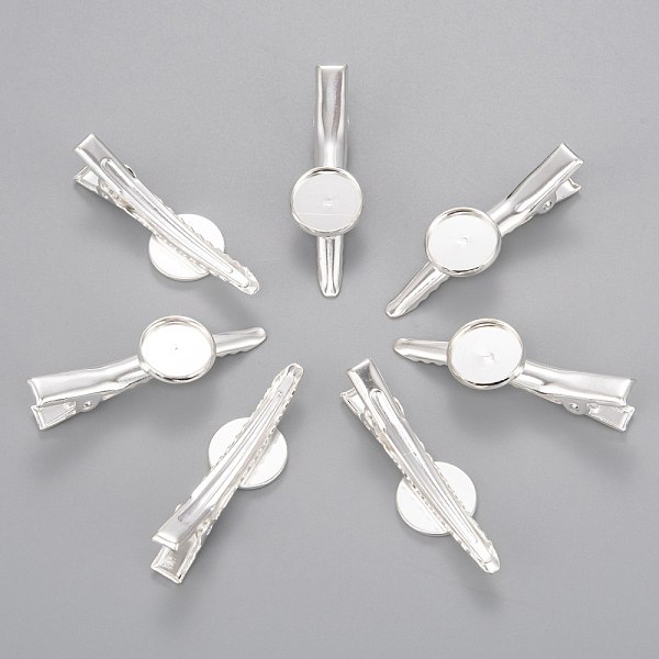 PandaHall Iron Alligator Hair Clip Findings, Unique Vintage Jewelry Findings for Hair Accessories, Flat Round, Silver, Tray: 12mm, 44x14mm...
PandaHall Iron Alligator Hair Clip Findings, Unique Vintage Jewelry Findings for Hair Accessories, Flat Round, Silver, Tray: 12mm, 44x14mm...