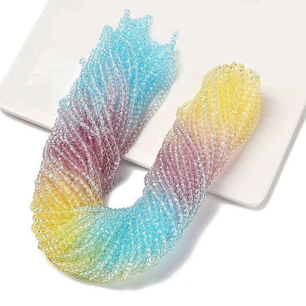 PandaHall Transparent Painted Glass Beads Strands, Faceted, Rondelle, Colorful, 4.5x3.6mm, Hole: 0.8mm, about 120pcs/strand, 16.54''(42cm)...
PandaHall Transparent Painted Glass Beads Strands, Faceted, Rondelle, Colorful, 4.5x3.6mm, Hole: 0.8mm, about 120pcs/strand, 16.54''(42cm)...