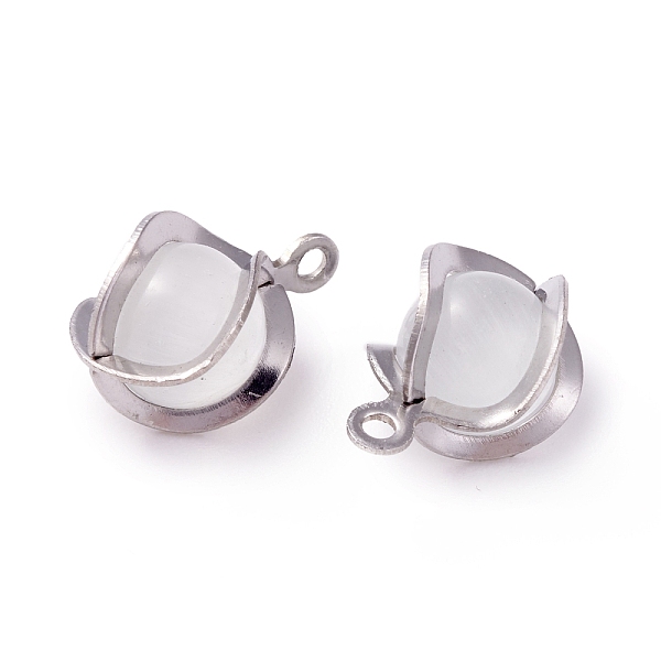 PandaHall Cat Eye Pendants, with 304 Stainless Steel Findings, Round, Stainless Steel Color, 11.5x8x7mm, Hole: 1mm Stainless Steel+Cat Eye...
PandaHall Cat Eye Pendants, with 304 Stainless Steel Findings, Round, Stainless Steel Color, 11.5x8x7mm, Hole: 1mm Stainless Steel+Cat Eye...