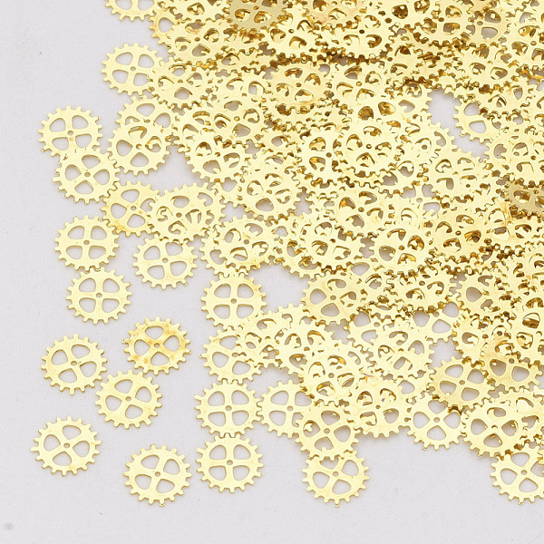PandaHall Brass Cabochons, Nail Art Decoration Accessories, Wheel Gear, Golden, 4x0.1mm, Hole: 0.5mm, about 10000pcs/bag Brass Flat Round
PandaHall Brass Cabochons, Nail Art Decoration Accessories, Wheel Gear, Golden, 4x0.1mm, Hole: 0.5mm, about 10000pcs/bag Brass Flat Round