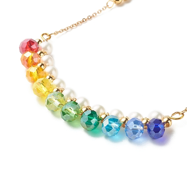 PandaHall Shell Pearl & Faceted Glass Beads Pendant Necklace for Teen Girl Women, Brass Necklace, Golden, Colorful, 16-1/2 inch(42cm) Shell
PandaHall Shell Pearl & Faceted Glass Beads Pendant Necklace for Teen Girl Women, Brass Necklace, Golden, Colorful, 16-1/2 inch(42cm) Shell