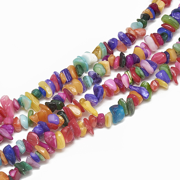PandaHall Freshwater Shell Beads Strands, Dyed, Chip, Colorful, 4~14x4~8x1~8mm, Hole: 1mm, about 210~250pcs/strand, 31.4 inch Freshwater...
PandaHall Freshwater Shell Beads Strands, Dyed, Chip, Colorful, 4~14x4~8x1~8mm, Hole: 1mm, about 210~250pcs/strand, 31.4 inch Freshwater...