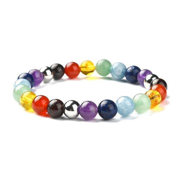 PandaHall Chakra Gemstone Beaded Stretch Bracelets, with Rondelle 304 Stainless Steel Spacer Beads, Stainless Steel Color, 53mm Mixed Stone
PandaHall Chakra Gemstone Beaded Stretch Bracelets, with Rondelle 304 Stainless Steel Spacer Beads, Stainless Steel Color, 53mm Mixed Stone