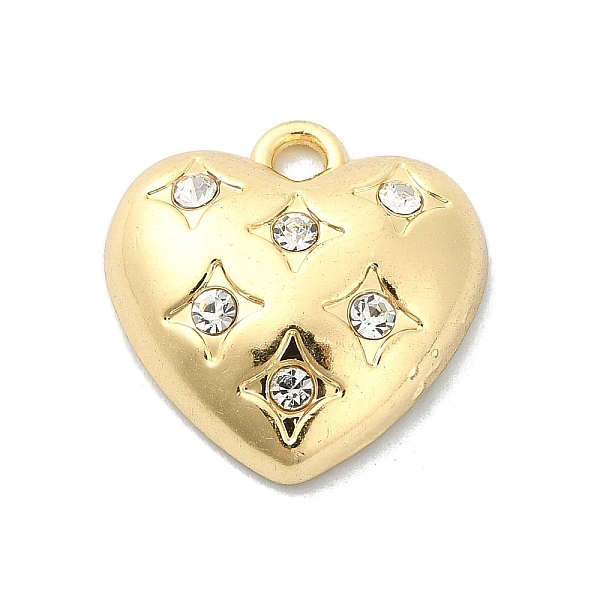 PandaHall Alloy Rhinestone Pendants, Heart, Golden, 16x15x5mm, Hole: 2mm Alloy+Rhinestone Heart
PandaHall Alloy Rhinestone Pendants, Heart, Golden, 16x15x5mm, Hole: 2mm Alloy+Rhinestone Heart