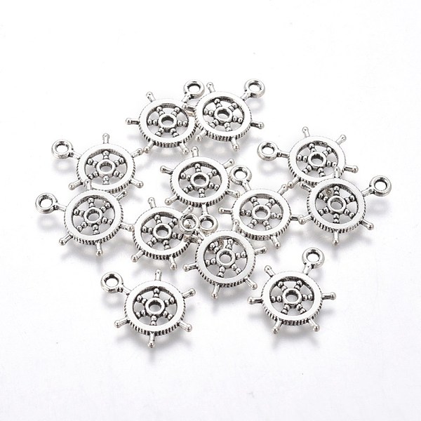 PandaHall Tibetan Style Alloy Helm Pendants, Lead Free & Cadmium Free, Antique Silver, 19x14x1mm, Hole: 2mm Alloy Anchor & Helm
PandaHall Tibetan Style Alloy Helm Pendants, Lead Free & Cadmium Free, Antique Silver, 19x14x1mm, Hole: 2mm Alloy Anchor & Helm