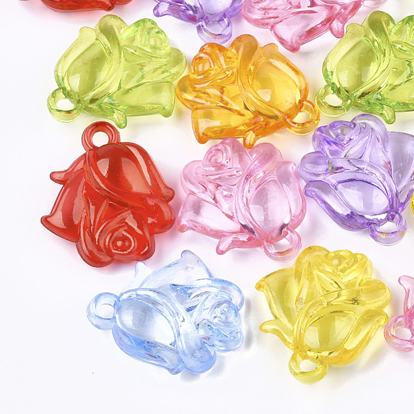 PandaHall Transparent Acrylic Pendants, Rose, Mixed Color, 28x25x8.5mm, Hole: 3mm, about 215pcs/500g Acrylic Flower Multicolor
PandaHall Transparent Acrylic Pendants, Rose, Mixed Color, 28x25x8.5mm, Hole: 3mm, about 215pcs/500g Acrylic Flower Multicolor
