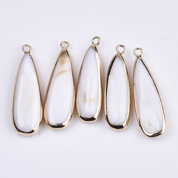 PandaHall Natural Freshwater Shell Pendants, with Golden Plated Brass Open Back Settings, Teardrop, Seashell Color, 32~34x9.5~11x5.5mm, Hole...
PandaHall Natural Freshwater Shell Pendants, with Golden Plated Brass Open Back Settings, Teardrop, Seashell Color, 32~34x9.5~11x5.5mm, Hole...