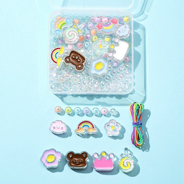 PandaHall Transparent Acrylic Beads, with Enamel and Elastic Cord, Cloud & Lollipop & Poached, Mixed Color, 1~28x1~29.5x1~10.5mm, Hole..., Multicolor
PandaHall Transparent Acrylic Beads, with Enamel and Elastic Cord, Cloud & Lollipop & Poached, Mixed Color, 1~28x1~29.5x1~10.5mm, Hole..., Multicolor