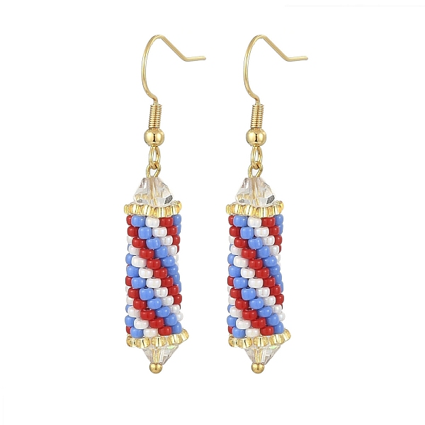 PandaHall Glass Seed Braided Column Dangle Earrings, Golden 304 Stainless Steel Jewelry for Women, Purple, 50mm, Pin: 0.7mm Glass Purple
PandaHall Glass Seed Braided Column Dangle Earrings, Golden 304 Stainless Steel Jewelry for Women, Purple, 50mm, Pin: 0.7mm Glass Purple
