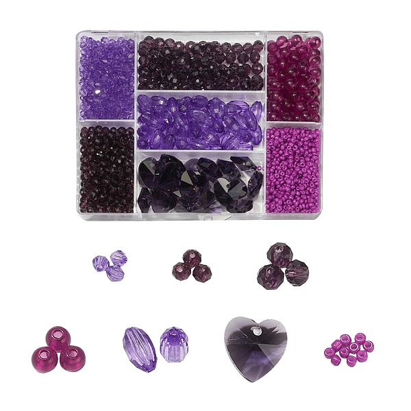 PandaHall DIY Jewelry Making Kits, 1640Pcs Bicone & Rondelle & Oval & Round Glass/Acrylic Beads, 20Pcs Heart Transparent Glass Pendants..., Multicolor
PandaHall DIY Jewelry Making Kits, 1640Pcs Bicone & Rondelle & Oval & Round Glass/Acrylic Beads, 20Pcs Heart Transparent Glass Pendants..., Multicolor