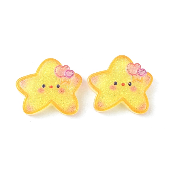 PandaHall Translucent Resin Cabochons, Glitter Star, Yellow, 23x27x6mm Resin Star Yellow
PandaHall Translucent Resin Cabochons, Glitter Star, Yellow, 23x27x6mm Resin Star Yellow