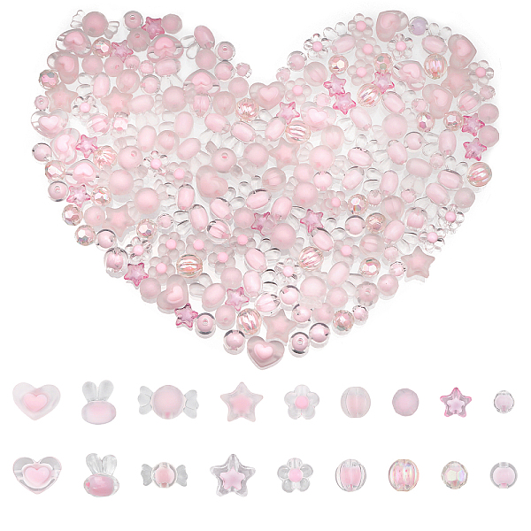 PandaHall CHGCRAFT 18 Style Transparent Acrylic Beads, Bead in Bead, Faceted, Star & Candy & Rabbit & Round & Flower, Pink...
PandaHall CHGCRAFT 18 Style Transparent Acrylic Beads, Bead in Bead, Faceted, Star & Candy & Rabbit & Round & Flower, Pink...
