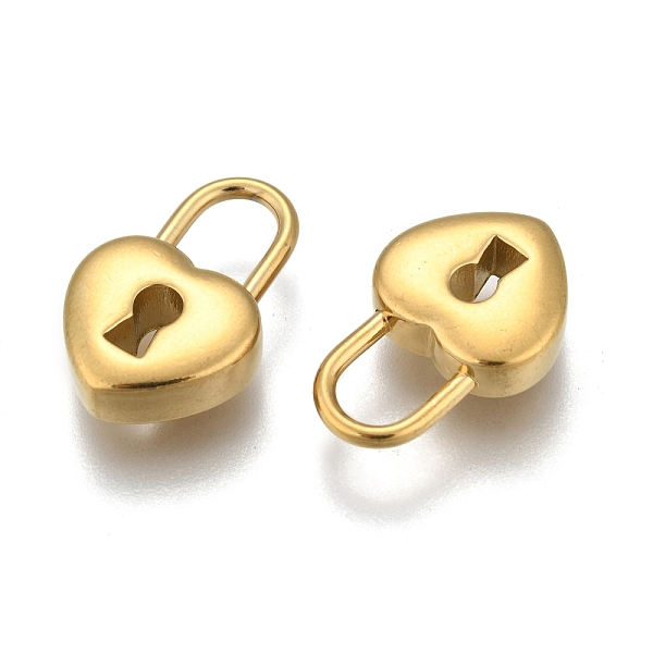 PandaHall 304 Stainless Steel Pendants, Heart Lock, Golden, 19x13x5mm, Hole: 4x6mm 304 Stainless Steel Lock
PandaHall 304 Stainless Steel Pendants, Heart Lock, Golden, 19x13x5mm, Hole: 4x6mm 304 Stainless Steel Lock