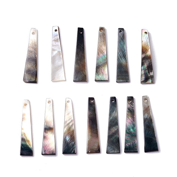 PandaHall Natural Black Lip Shell Pendants, Trapezoid Charms, 30x7x1mm, Hole: 1mm Black Lip Shell Trapezoid
PandaHall Natural Black Lip Shell Pendants, Trapezoid Charms, 30x7x1mm, Hole: 1mm Black Lip Shell Trapezoid