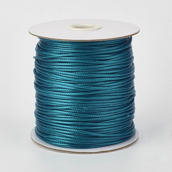 PandaHall Eco-Friendly Korean Waxed Polyester Cord, Teal, 1.5mm, about 169.51~174.98 Yards(155~160m)/Roll Waxed Polyester Cord Cyan
PandaHall Eco-Friendly Korean Waxed Polyester Cord, Teal, 1.5mm, about 169.51~174.98 Yards(155~160m)/Roll Waxed Polyester Cord Cyan