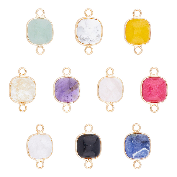 PandaHall SUPERFINDINGS 10Pcs 10 Styles Mixed Gemstone Connector Charms, Faceted Square & Square Links with Golden Plated Brass Findings...
PandaHall SUPERFINDINGS 10Pcs 10 Styles Mixed Gemstone Connector Charms, Faceted Square & Square Links with Golden Plated Brass Findings...