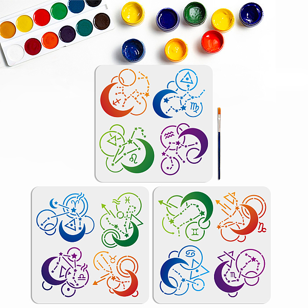 PandaHall MAYJOYDIY 3pcs 12 Zodiac Signs Stencil 11.8×11.8inch 12 Constellations Symbols Stencils with Paint Brush Astrological Horoscope...
PandaHall MAYJOYDIY 3pcs 12 Zodiac Signs Stencil 11.8×11.8inch 12 Constellations Symbols Stencils with Paint Brush Astrological Horoscope...