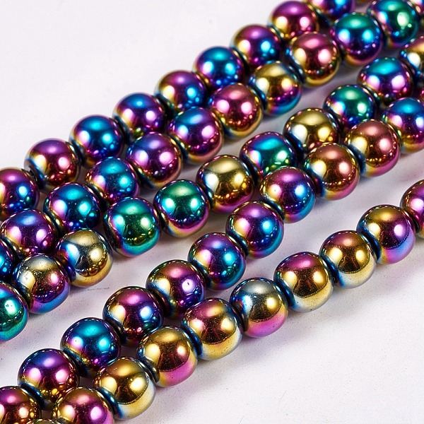 PandaHall Electroplate Non-Magnetic Synthetic Hematite Beads Strands, Round, Grade AAAA, Multi-color Plated, 6mm, Hole: 1.2mm, about...
PandaHall Electroplate Non-Magnetic Synthetic Hematite Beads Strands, Round, Grade AAAA, Multi-color Plated, 6mm, Hole: 1.2mm, about...
