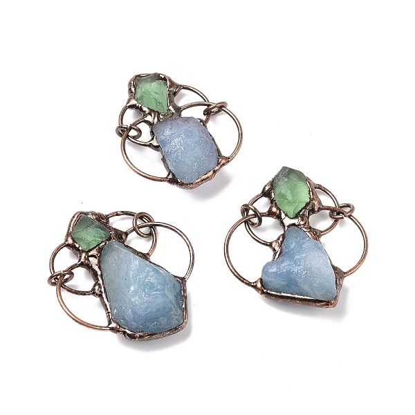 PandaHall Natural Amazonite & Green Fluorite Big Pendants, with Red Copper Tone Brass Findings, Jump Rings, Cadmium Free & Lead Free...
PandaHall Natural Amazonite & Green Fluorite Big Pendants, with Red Copper Tone Brass Findings, Jump Rings, Cadmium Free & Lead Free...
