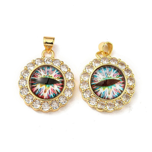 PandaHall Real 18K Gold Plated Brass Pendants, with Glass and Acrylic, Flat Round with Evil Eye Charms, Colorful, 23.5x20x7mm, Hole: 4x3.5mm...
PandaHall Real 18K Gold Plated Brass Pendants, with Glass and Acrylic, Flat Round with Evil Eye Charms, Colorful, 23.5x20x7mm, Hole: 4x3.5mm...