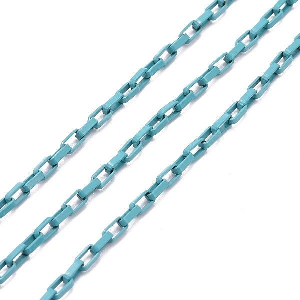 PandaHall 3.28 Feet Spray Painted Brass Cable Chain, Unwelded, Dark Turquoise, 3.5x2x1mm Brass
PandaHall 3.28 Feet Spray Painted Brass Cable Chain, Unwelded, Dark Turquoise, 3.5x2x1mm Brass