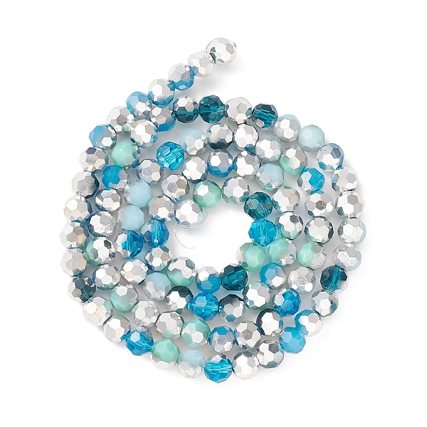 PandaHall Electroplate Glass Beads Strands, Faceted(32 Facets), Half Silver Plated, Round, Medium Turquoise, 6x5mm, Hole: 1.4mm, about...
PandaHall Electroplate Glass Beads Strands, Faceted(32 Facets), Half Silver Plated, Round, Medium Turquoise, 6x5mm, Hole: 1.4mm, about...