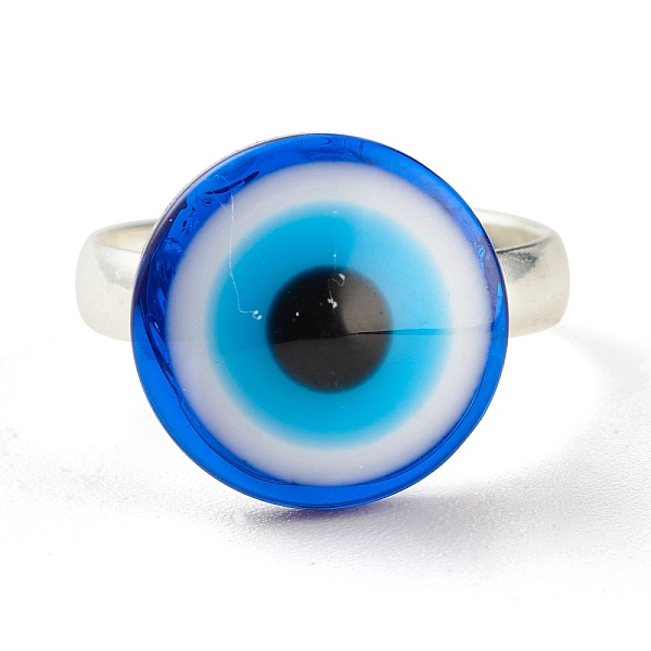 PandaHall Flat Round with Evil Eye Resin Adjustable Ring, Protection Lucky Brass Finger Ring for Women, Platinum, Blue, US Size 4 1/4(15mm)...
PandaHall Flat Round with Evil Eye Resin Adjustable Ring, Protection Lucky Brass Finger Ring for Women, Platinum, Blue, US Size 4 1/4(15mm)...