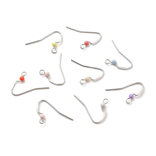 PandaHall 316 Surgical Stainless Steel Earring Hooks, with Beads and Horizontal Loop, Stainless Steel Color, Mixed Color, 17x22x3mm, Hole..., Multicolor
PandaHall 316 Surgical Stainless Steel Earring Hooks, with Beads and Horizontal Loop, Stainless Steel Color, Mixed Color, 17x22x3mm, Hole..., Multicolor
