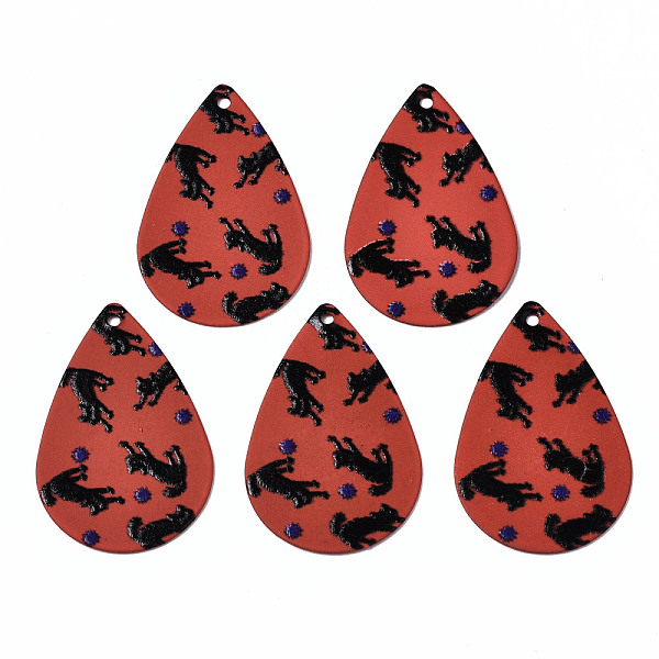 PandaHall Spray Painted Iron Pendants, Rubberized Style, 3D Printed, Cat Print Pattern, Teardrop, FireBrick, 27.5x18x0.5mm, Hole: 1.2mm..., Red
PandaHall Spray Painted Iron Pendants, Rubberized Style, 3D Printed, Cat Print Pattern, Teardrop, FireBrick, 27.5x18x0.5mm, Hole: 1.2mm..., Red