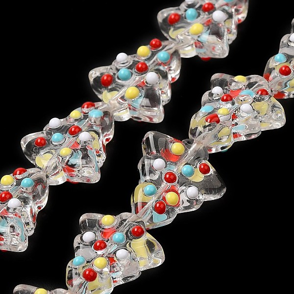 PandaHall Handmade Bumpy Glass Beads Strands, Dyed & Heated, Dyed & Heated, with Enamel, Christmas Trees, Clear, 16~16.5x14.5~15x7~7.5mm...
PandaHall Handmade Bumpy Glass Beads Strands, Dyed & Heated, Dyed & Heated, with Enamel, Christmas Trees, Clear, 16~16.5x14.5~15x7~7.5mm...