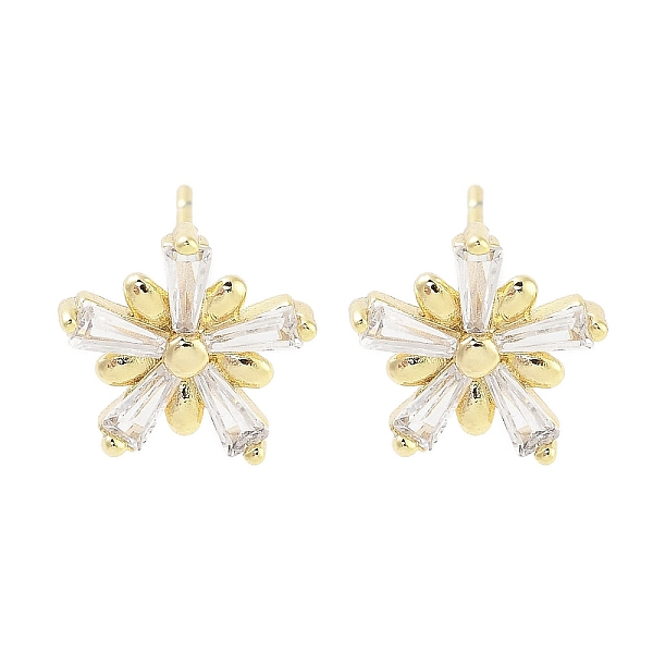 PandaHall Brass Micro Pave Clear Cubic Zirconia Stud Earrings for Women, Flower, Real 18K Gold Plated, 10x10mm Cubic Zirconia Flower Clear
PandaHall Brass Micro Pave Clear Cubic Zirconia Stud Earrings for Women, Flower, Real 18K Gold Plated, 10x10mm Cubic Zirconia Flower Clear