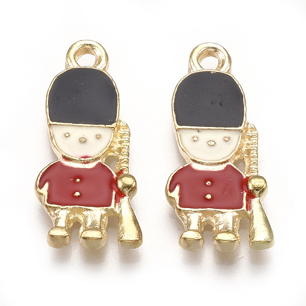 PandaHall Alloy Enamel Pendants, Soldier, Light Gold, Red, 24.5x11x2mm, Hole: 1.8mm Alloy+Enamel Human Red
PandaHall Alloy Enamel Pendants, Soldier, Light Gold, Red, 24.5x11x2mm, Hole: 1.8mm Alloy+Enamel Human Red