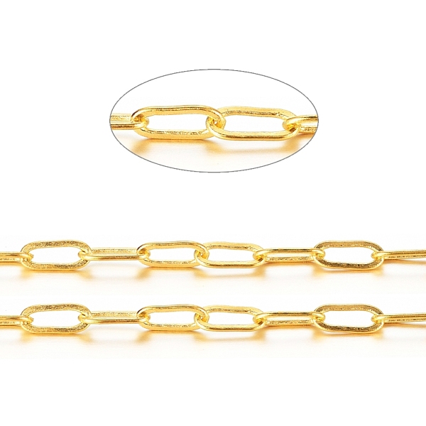 PandaHall Brass Paperclip Chains, Flat Oval, Drawn Elongated Cable Chains, Soldered, with Spool, Cadmium Free & Nickel Free & Lead Free...
PandaHall Brass Paperclip Chains, Flat Oval, Drawn Elongated Cable Chains, Soldered, with Spool, Cadmium Free & Nickel Free & Lead Free...