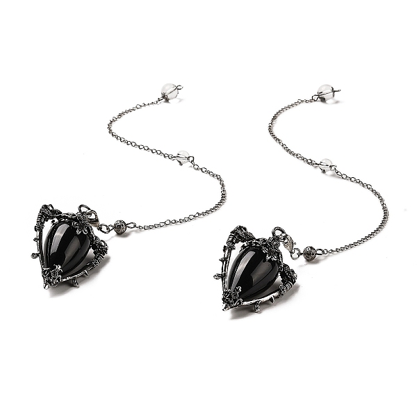 PandaHall Natural Obsidian Triangle Dowsing Pendulum Pendants, with Quartz Crystal Round Beads, Rack Plating Alloy Findings & Chains...
PandaHall Natural Obsidian Triangle Dowsing Pendulum Pendants, with Quartz Crystal Round Beads, Rack Plating Alloy Findings & Chains...